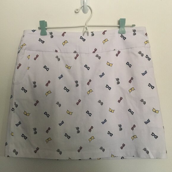 Hope and Harlow Stretch Skort White with Sunglasses Print NEW - Picture 2 of 2